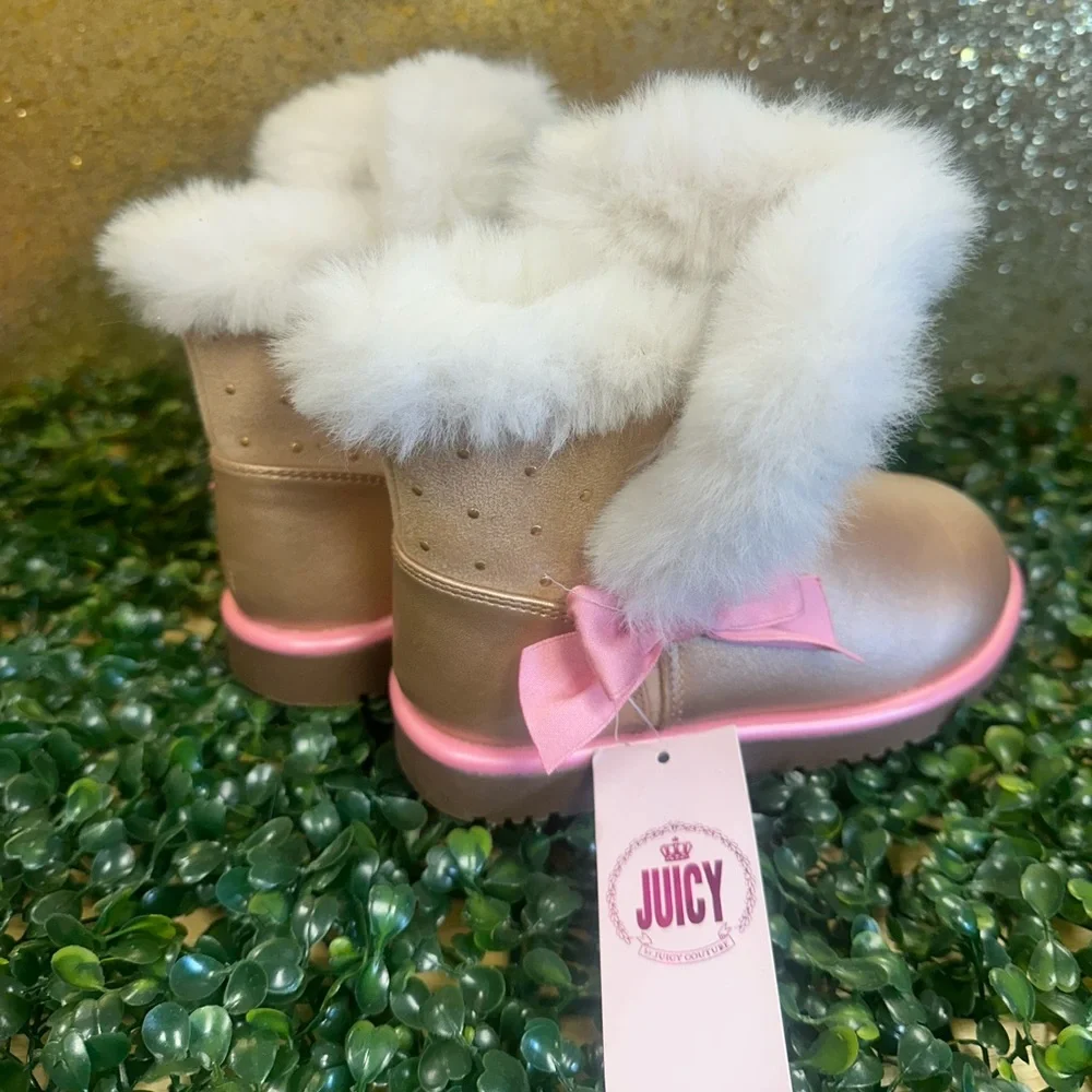 Juicy Couture Gold and Pink Kids Boots